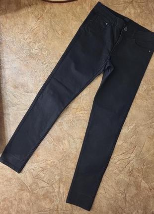 Черные классические джинсы брюки штаны джеггинсы 165/72а слим скинни регуляр зауженные3 фото