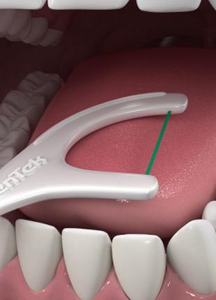Флосс-зубочистки dentek тройное очищение 150 шт. (047700019055)7 фото