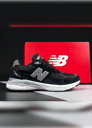 Чоловічі демісезонні кросівки  new balance 990  чорні з білим4 фото