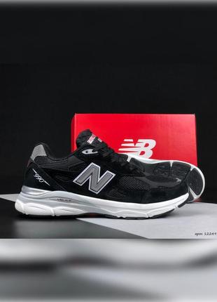 Чоловічі демісезонні кросівки  new balance 990  чорні з білим3 фото