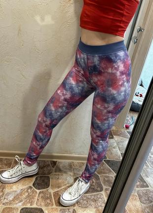 Спортивні лосіни для залу для тренувань жіночі чорні висока посадка s-xs яскраві