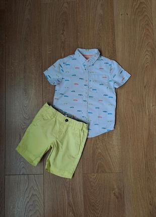 Летний набор для мальчика/летние шорты/рубашка с коротким рукавом для мальчика2 фото