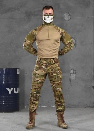Чоловічий костюм ріп стоп камуфляж тактичний весняний костюм з липучками під шеврони2 фото