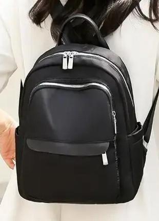Женский рюкзак классический удобный повседневный polo городской нейлоновый стильный тканевый черный2 фото