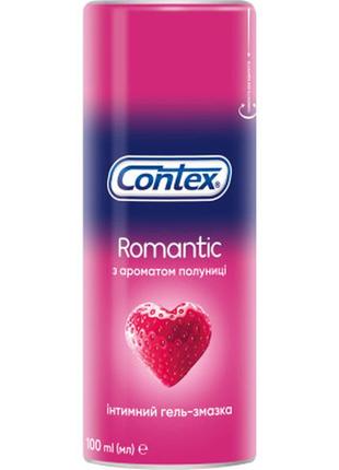 Интимный гель-смазка contex romantic с ароматом клубники (лубрикант) 100 мл (4820108005174)