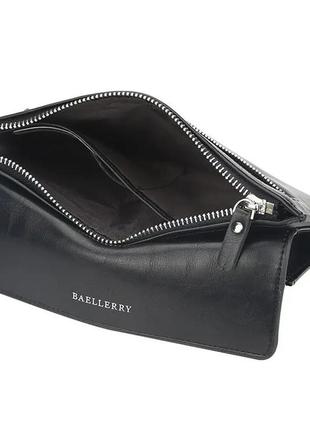 Чоловічий шкіряний гаманець baellerry портмоне чорний4 фото