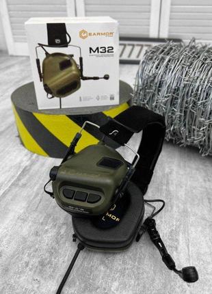 Тактичні навушники opsmen earmor m32 mod3 олива дн7153