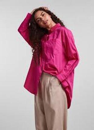 Ро1. шёлковая малиновая женская блуза с длинными рукавами винтажная с подплечиками шёлк шелковая шел
