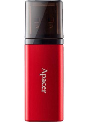 Usb флеш накопитель apacer usb3.2 256gb apacer ah25b red (ap256gah25br-1)