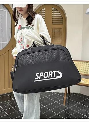 Дорожная сумка sports мужская женская туристическая спортивная 57 литров черная4 фото