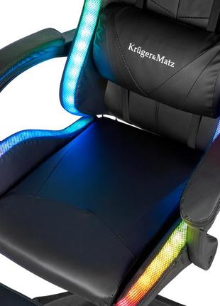 Кресло геймерское kruger&matz gx-150 с подсветкой rgb7 фото
