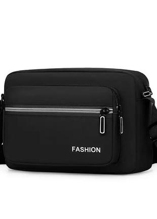 Мужская сумка мессенджер brand fashion черная нейлоновая3 фото
