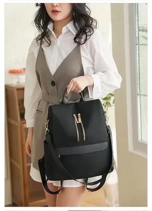 Жіноча нейлонова сумка рюкзак balina. жіночий рюкзак міський. жіночий рюкзак сумка. жіночий рюкзак.3 фото