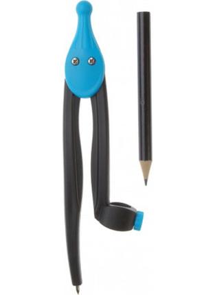 Циркуль optima для карандаша пластиковый plazzy голубой (o81482)2 фото