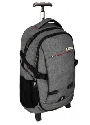Рюкзак шкільний optima на коліщатках 17" grey (o97473)