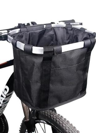 Корзина сумка передняя для велосипеда на руль складная велокорзина ammunation