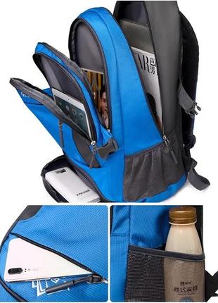 Мужской рюкзак туристический brand rong спортивный водонепроницаемый черный на 38 литров5 фото