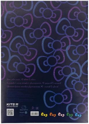 Кольоровий папір kite а4 двосторонній неоновий, 10 аркушів/5 кольорів (hk21-252)4 фото