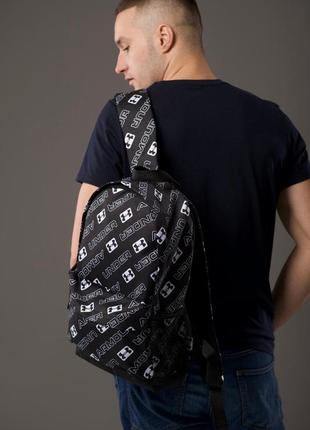 Мужской рюкзак спортивный молодежный вместительный водонепроницаемый для парня городской черный under armour4 фото
