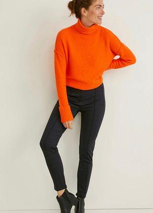 Брендовые стильные брюки из джерси из эластичной ткани h&m этикетка