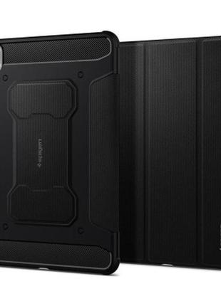 Чехол для планшета spigen apple ipad pro 11"(2022/2021/2020/2018) rugged armor pro, black (acs01024)7 фото