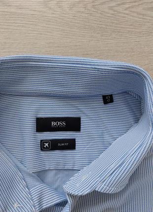 Брендовая мужская рубашка hugo boss slim fit 43 / 17 (l)6 фото