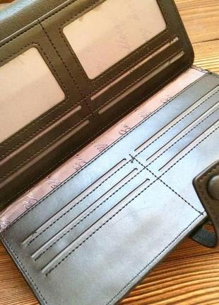 Чоловіче шкіряне портмоне baellerry гаманець чорний7 фото