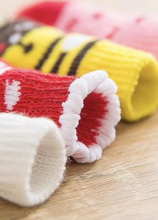 Шкарпетки для котів pet style "горошок" червоні 34 фото
