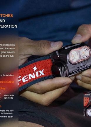 Fenix ​​hm65r-t v2.0 налобный аккумуляторный фонарь фиолетовый9 фото