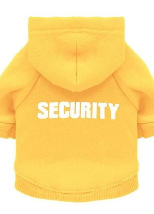 Худи для котов и кошек pet style "security" желтая1 фото