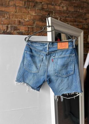 Levi’s 501 men’s blue jean denim shorts streetwear casual джинсові шорти