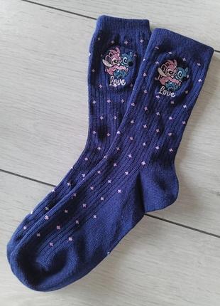 Носки, носочки стич, stitch disney 36-38 р-р уценка