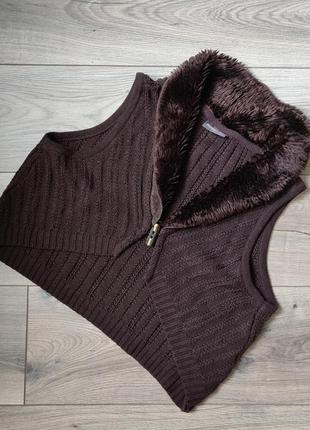 1+1=3!!! в'язана накидка жилет okay