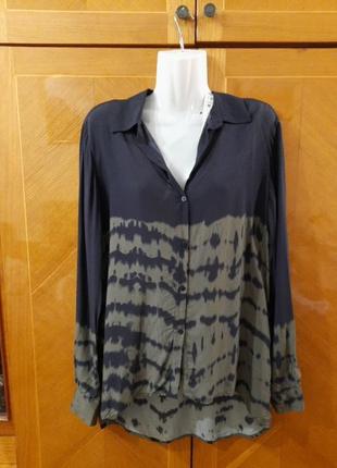 Zara woman р. m 100% віскоза блуза сорочка