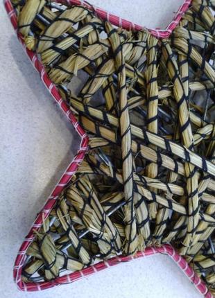 Рождественский объемный декор из металла и лозы звезда. размер 30 см. 150 грн