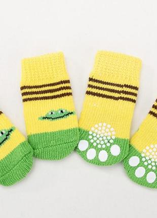 Шкарпетки для котів pet style "жабки" жовті 31 фото
