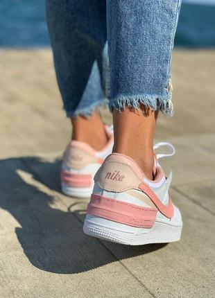 Nike air force 1 shadow white/peach 🆕 шикарные женские кроссовки 🆕купить наложенный платёж2 фото