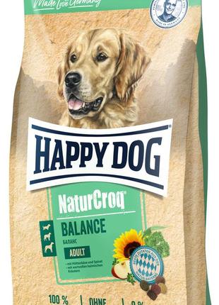Сухой корм happy dog naturcroq balance для привередливых собак с птицей и сыром, 15 кг