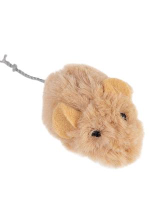 Іграшка для котів мишка із звуковим чіпом gigwi melody chaser, штучне хутро, 13 см