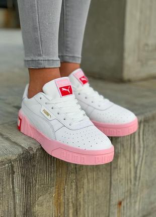 Puma cali white/pink 🆕 шикарні жіночі кросівки 🆕купити накладений платіж2 фото