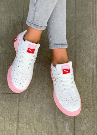 Puma cali white/pink 🆕 шикарні жіночі кросівки 🆕купити накладений платіж7 фото