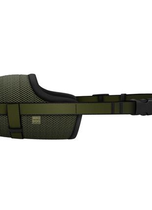 Намордник із сітки для собак waudog pro, пластиковий фастекс, розмір xl, о 35-43 см, хакі