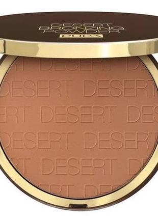 Компактна бронзувальна пудра для обличчя pupa desert bronzing powder 05 light sun, 30 г