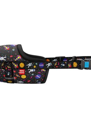 Намордник для собак waudog nylon, малинок "nasa", пластиковий фастекс, розмір no2, о 19-26 см