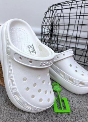 Дитячі крокси сабо crocs classic crush kids white новинка новинка новинка