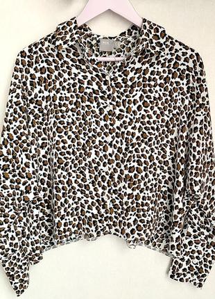 Рубашка oversize леопардовый принт1 фото