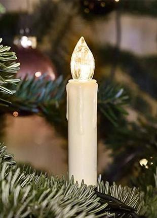 Сток 40  теплих білих світлодіодних різдвяних свічок4 фото
