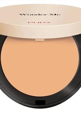 Компактная пудра для лица pupa wonder me powder-no-powder,030 warm beige, 6.5 г