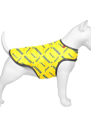 Куртка-накидка для собак waudog clothes, малюнок "сміливість", l, а 41 см, b 58-70 см, с 42-52 см