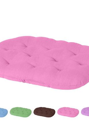 Підстилка овальна для тварин теремок, l, ш 65 см, д 75 см, в 7 см рожевий